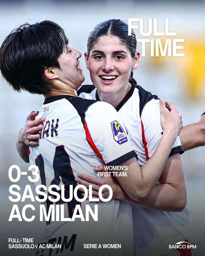 米兰女足客场力克萨索洛豪取联赛18轮连胜